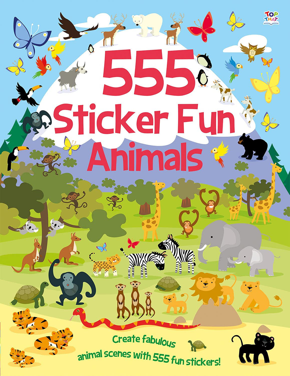 555 Animals (555 Sticker Fun)