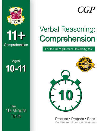 10-Minute Tests for 11+ Comprehension Ages 10-11 (Book 1) - CEM Test (CGP 11+ CEM)