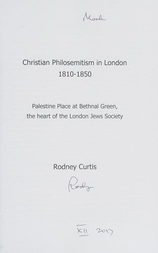Christian Philosemitism in London 1810-1850