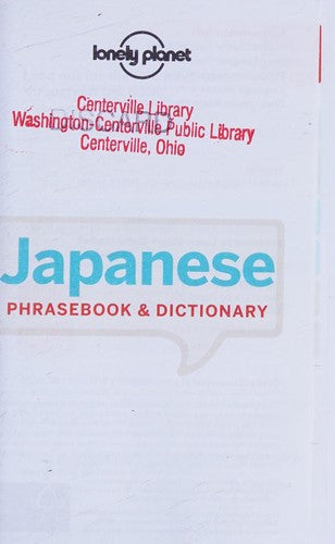 Lonely Planet Japanese Phrasebook & Dictionary