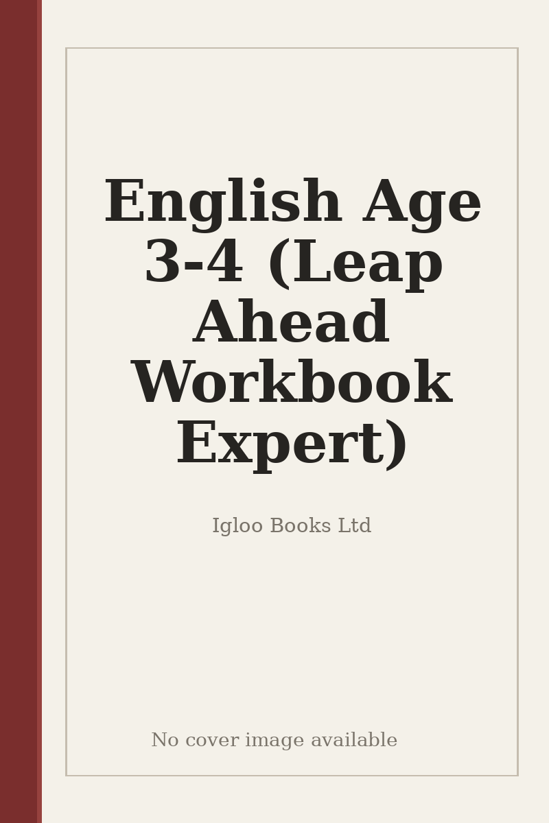 English Age 3-4 (Leap Ahead Workbook Expert) - no cover image available