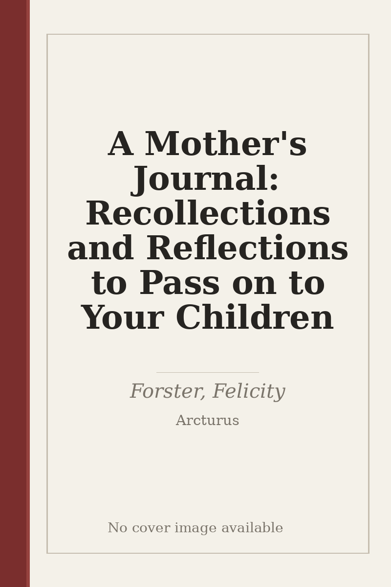 A Mother's Journal: Recollections and Reflections to Pass on to Your Children - no cover image available