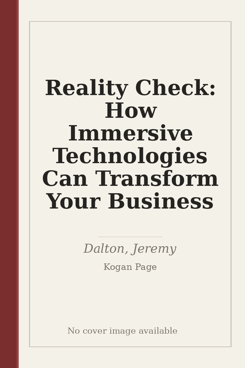 Reality Check: How Immersive Technologies Can Transform Your Business - no cover image available
