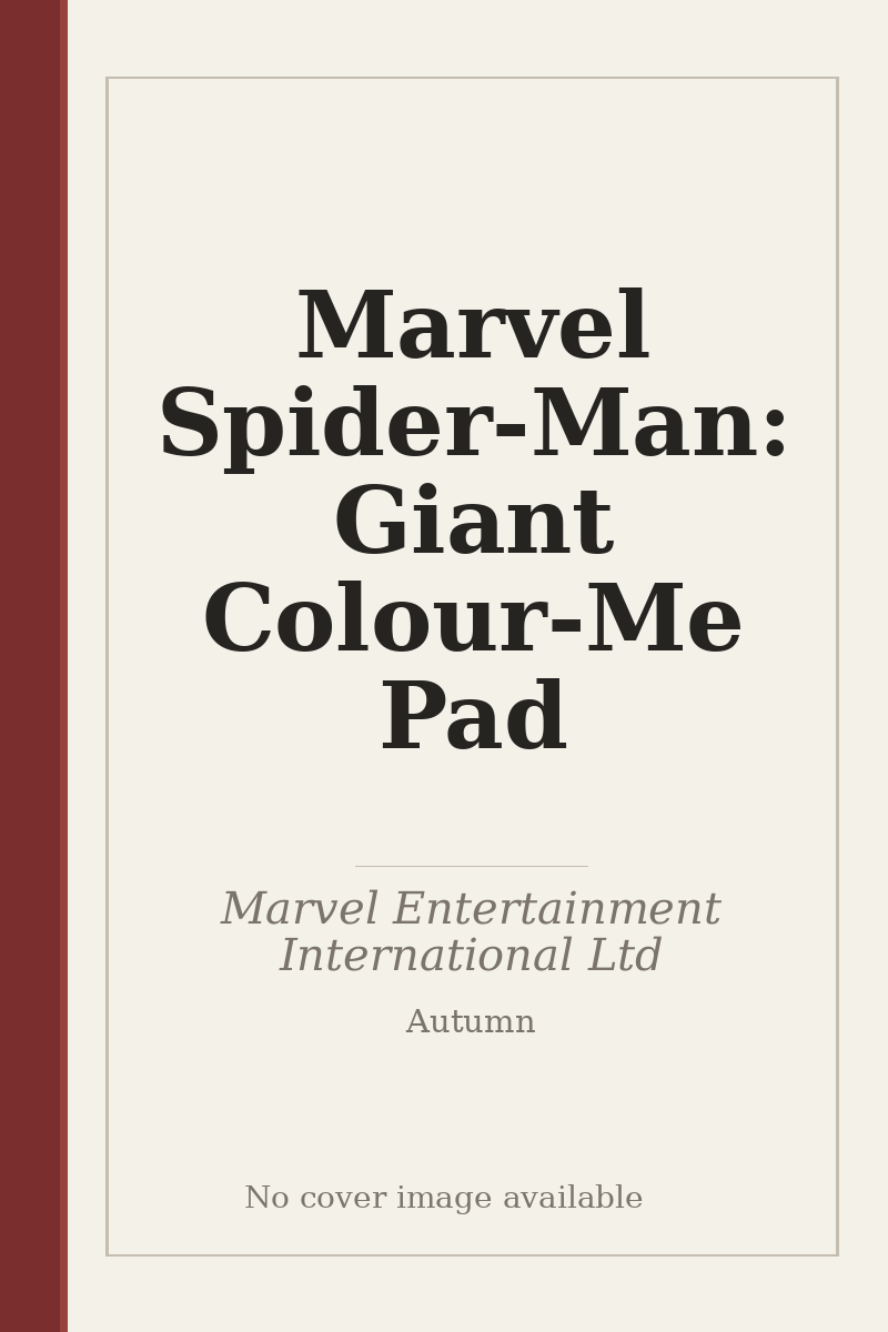 Marvel Spider-Man: Giant Colour-Me Pad - no cover image available