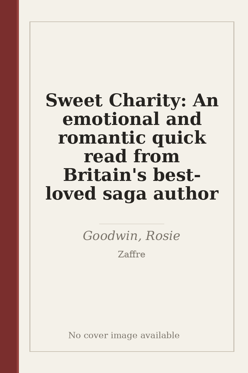 Sweet Charity: An emotional and romantic quick read from Britain's best-loved saga author - no cover image available