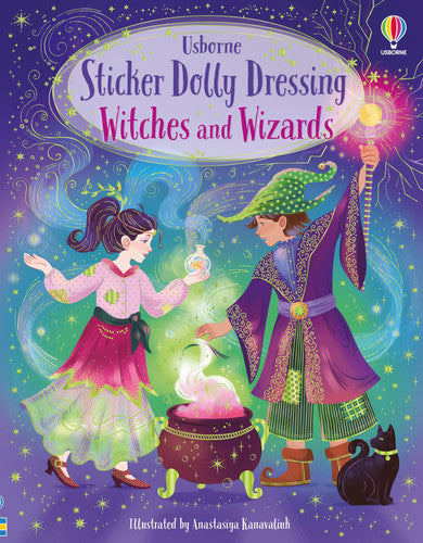 Sticker Dolly Dressing Witches and Wizards: An Interactive Sticker Dress-Up Book with Witch and Wizard Costumes, Magic Potions, and Broomsticks, for Kids (Ages 5-8)