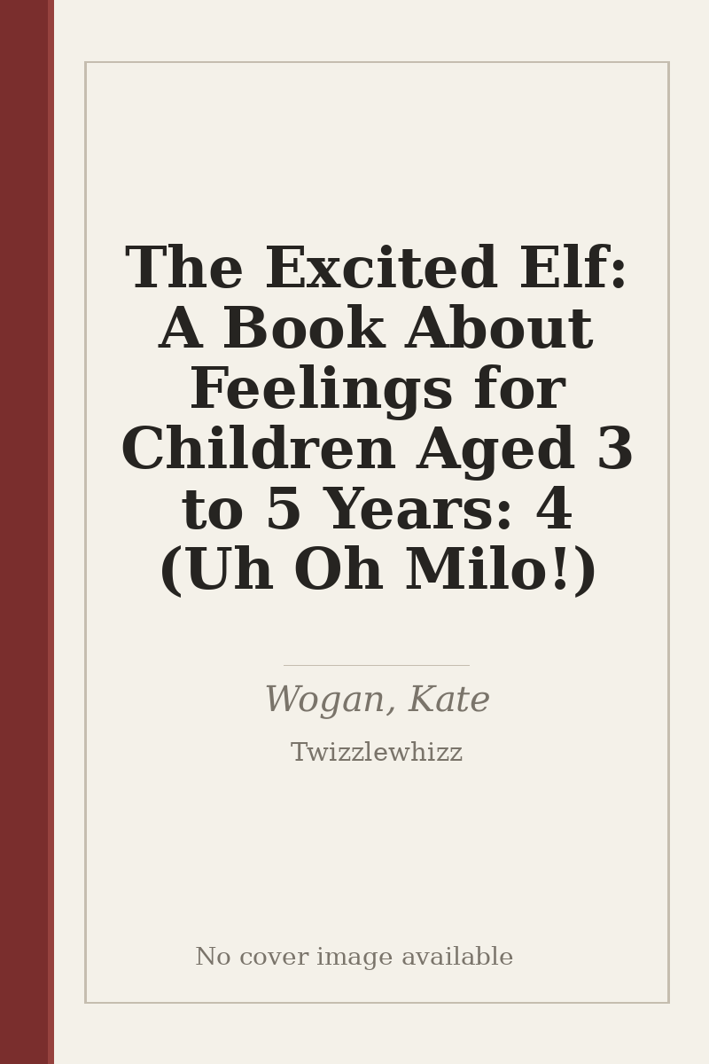 The Excited Elf: A Book About Feelings for Children Aged 3 to 5 Years: 4 (Uh Oh Milo!) - no cover image available