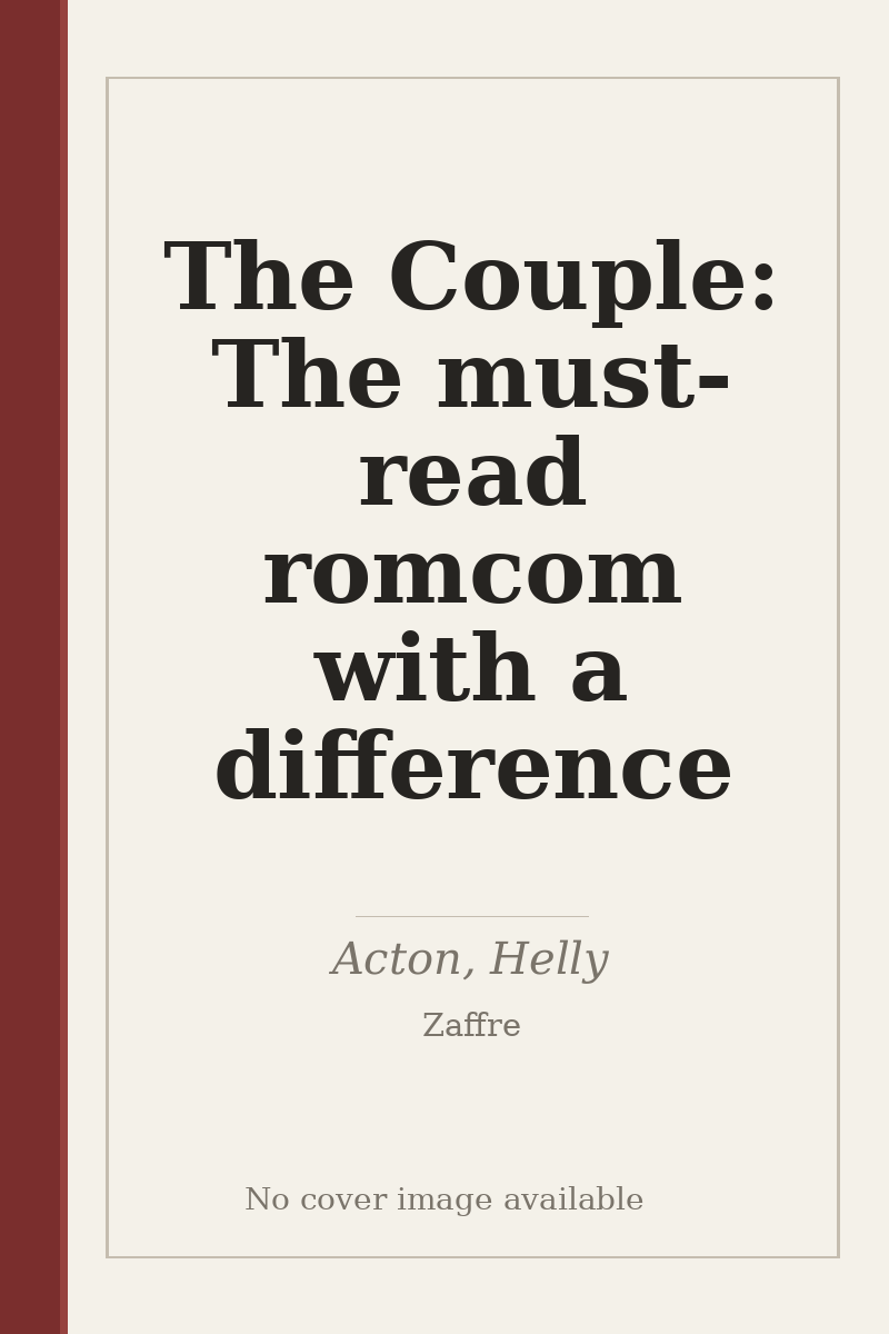 The Couple: The must-read romcom with a difference - no cover image available