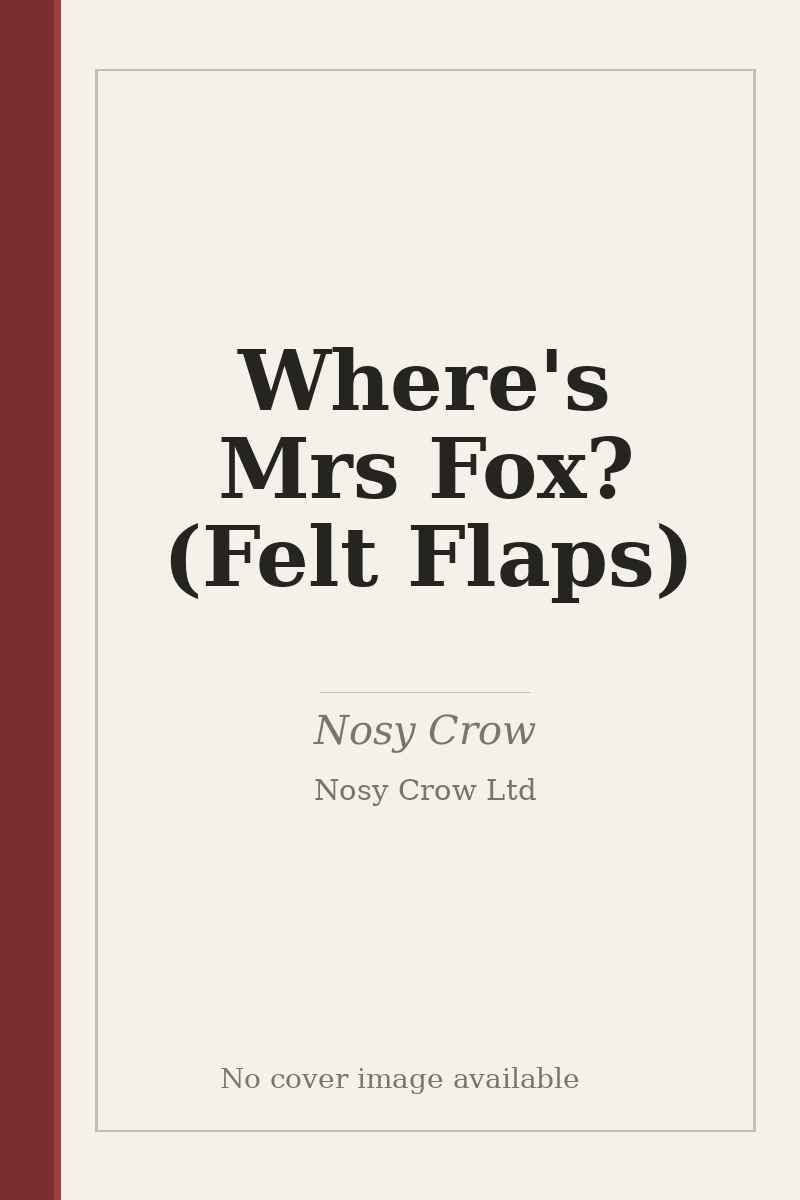 Where's Mrs Fox? (Felt Flaps) - no cover image available