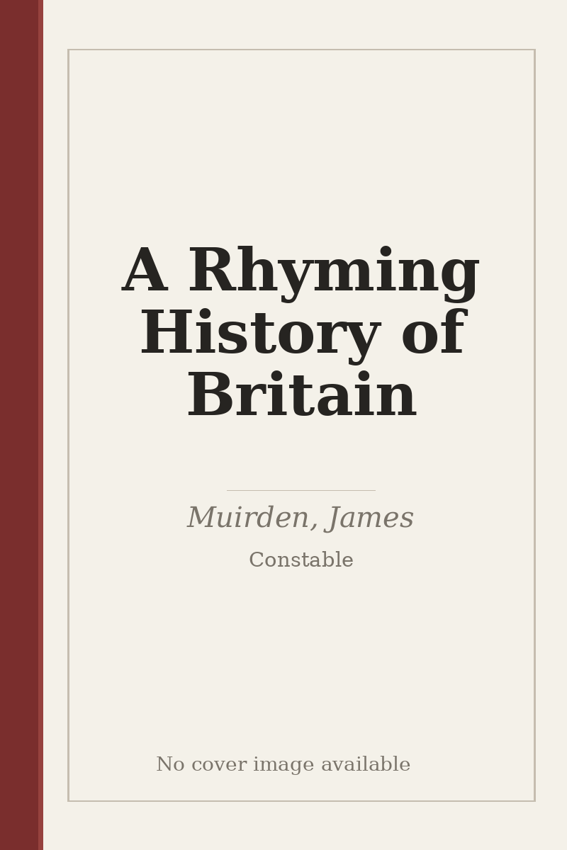 A Rhyming History of Britain - no cover image available