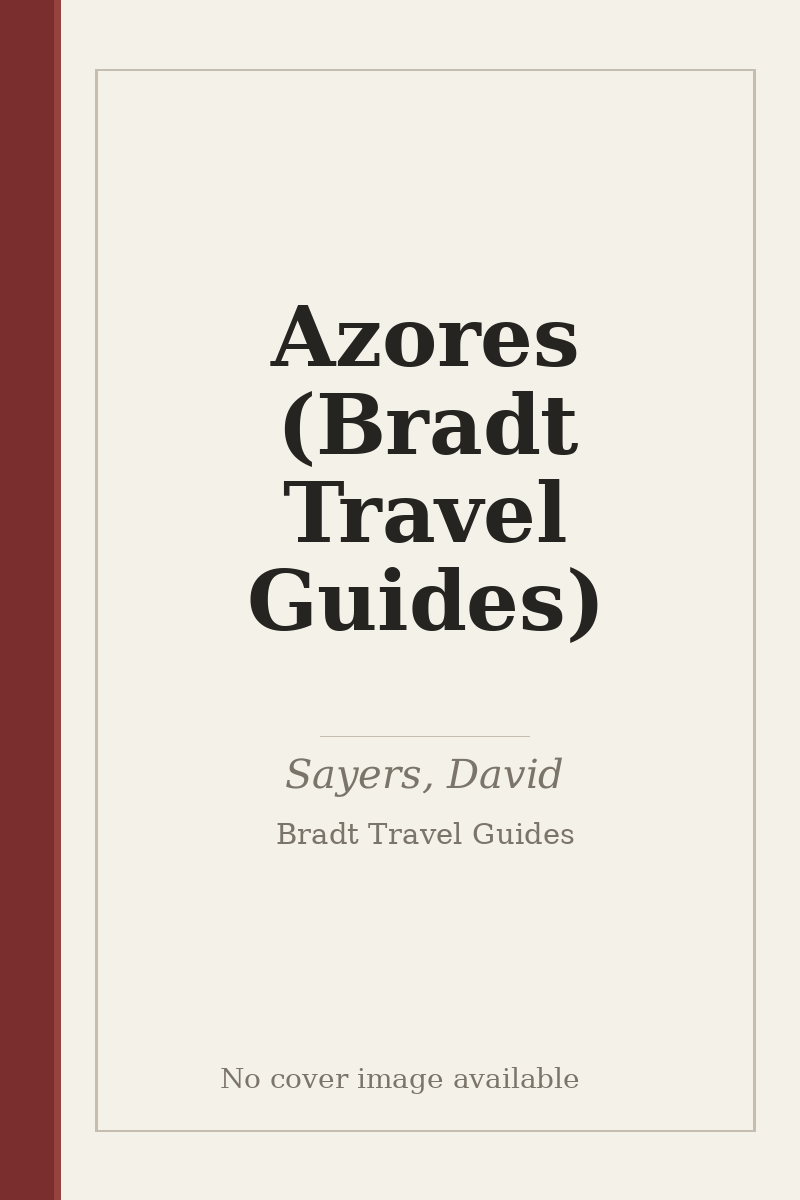 Azores (Bradt Travel Guides) - no cover image available
