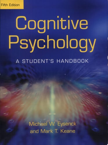 Cognitive Psychology: A Student's Handbook