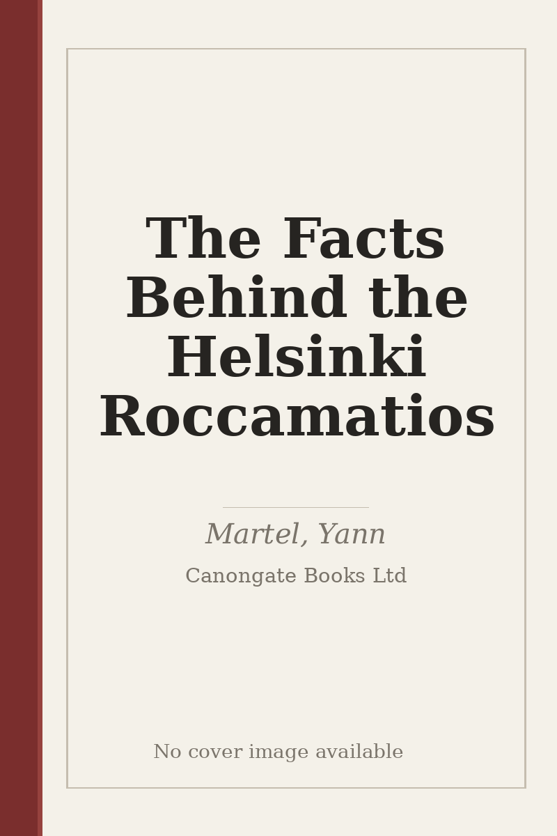 The Facts Behind the Helsinki Roccamatios - no cover image available