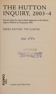 The Hutton Inquiry, 2003 (Uncovered Editions)