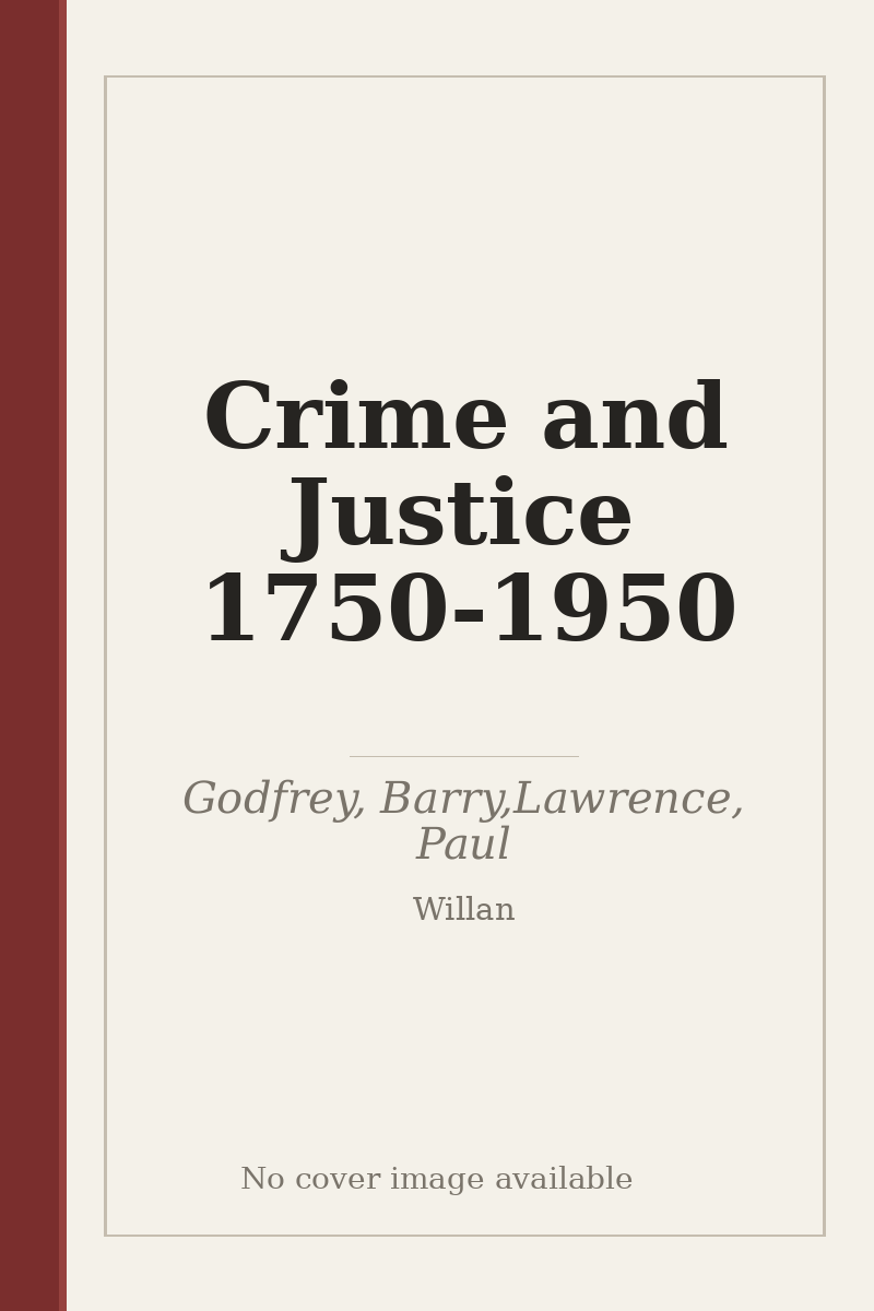 Crime and Justice 1750-1950 - no cover image available