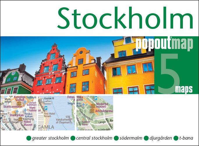 Stockholm PopOut Map: Handy, pocket size, pop-up map of Stockholm