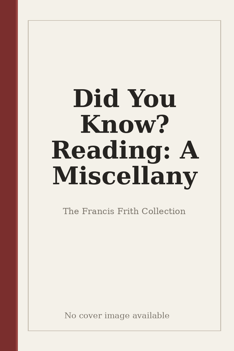 Did You Know? Reading: A Miscellany - no cover image available