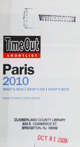 "Time Out" Shortlist Paris 2010