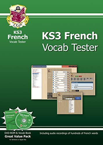 KS3 French Interactive Vocab Tester - DVD-ROM and Vocab Book: ideal for catch-up and learning at home (CGP KS3 Languages)