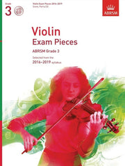 Violin Exam Pieces 2016-2019, ABRSM Grade 3, Score, Part & CD: Selected from the 2016-2019 syllabus (ABRSM Exam Pieces)