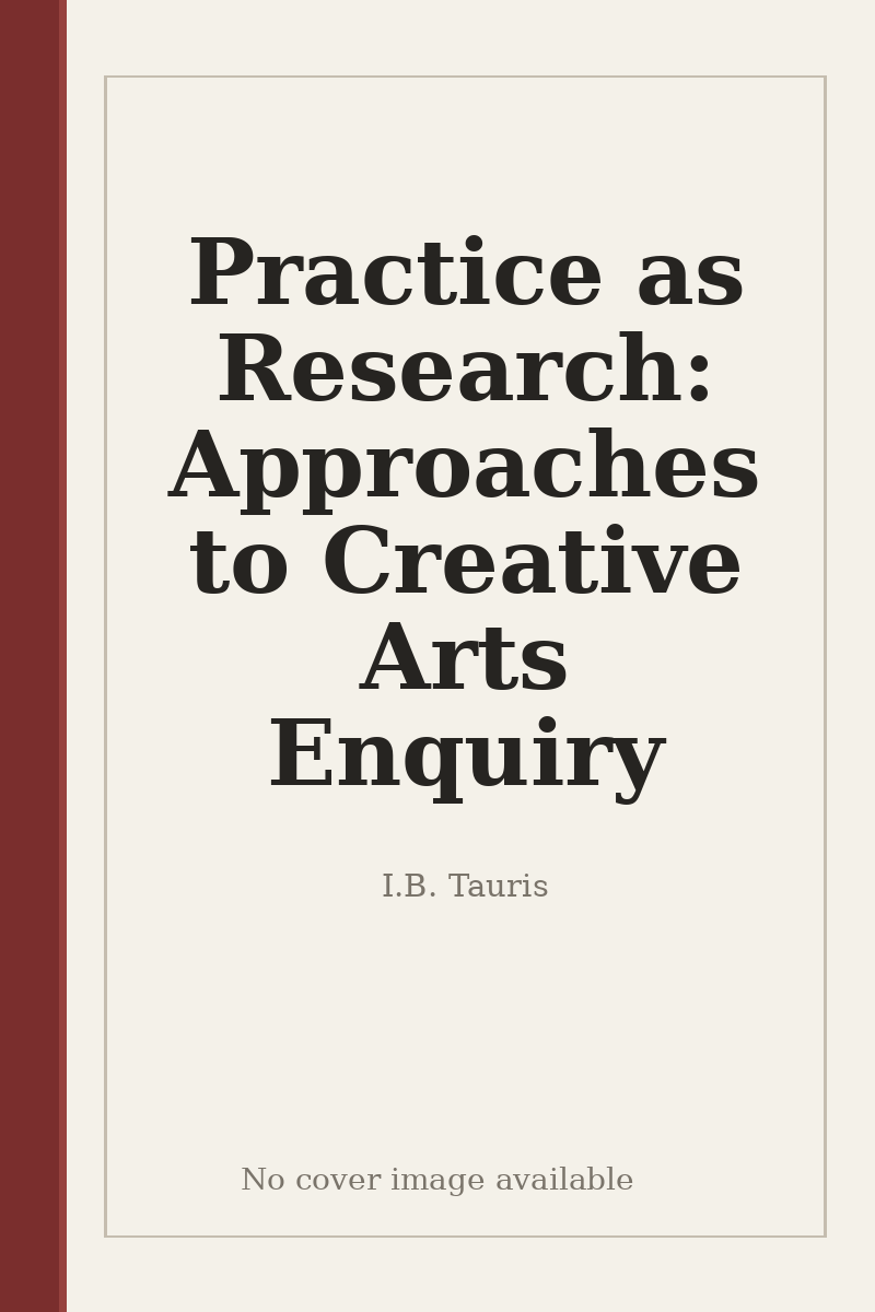 Practice as Research: Approaches to Creative Arts Enquiry - no cover image available