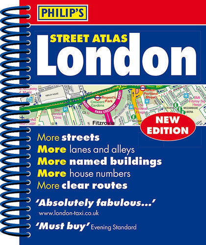 Philip's Street Atlas London - new spiral-bound edition: Mini Spiral Edition