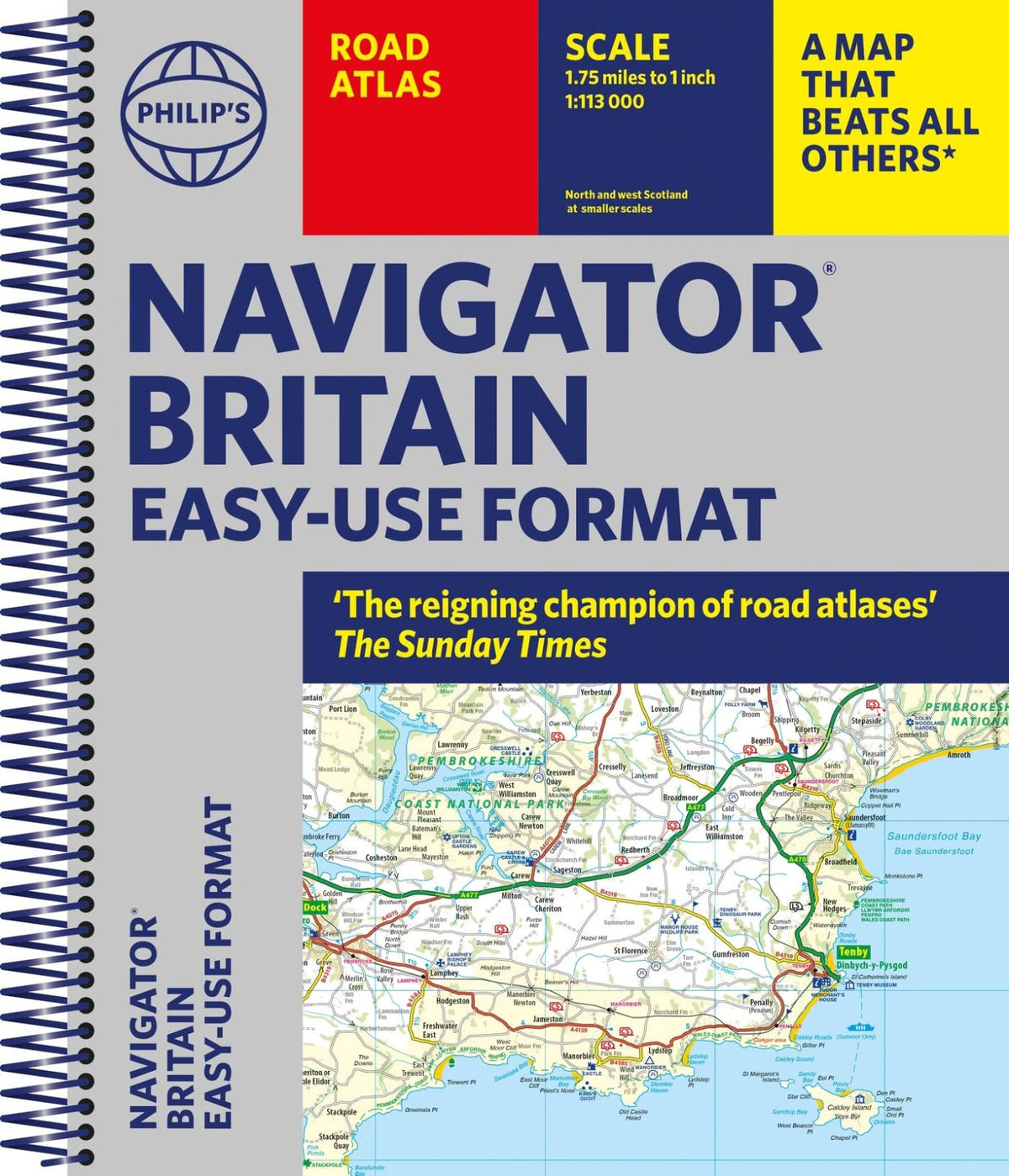 Philip's Navigator Britain Easy Use Format: (Spiral binding) (Philip's Road Atlases)