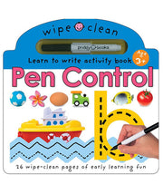Wipe Clean Learning: Pen Control