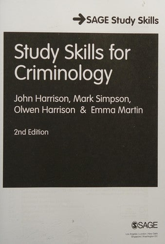 Study Skills for Criminology (Sage Study Skills Series)