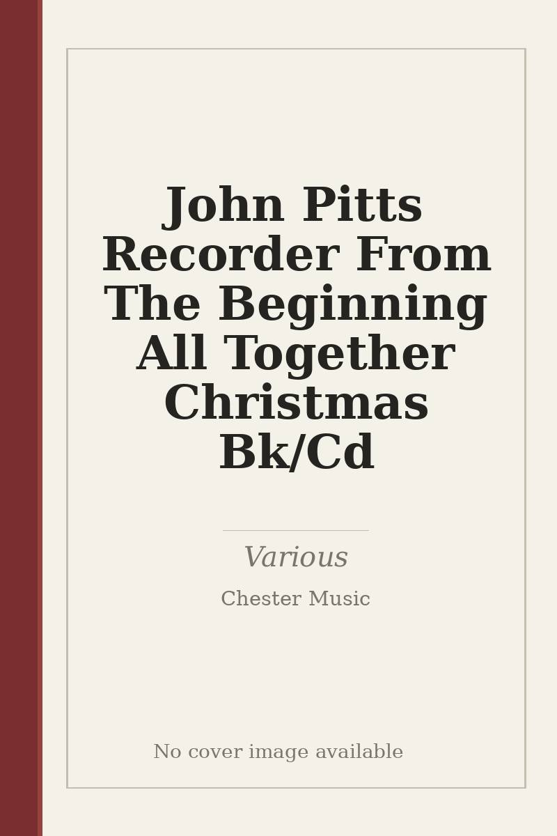 John Pitts Recorder From The Beginning All Together Christmas Bk/Cd - no cover image available