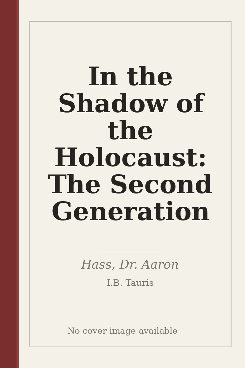 In the Shadow of the Holocaust: The Second Generation - no cover image available