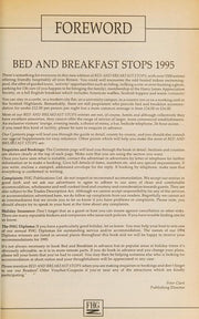 In England, Scotland, Wales, Ireland and the Isle of Man (Bed and Breakfast Stops)