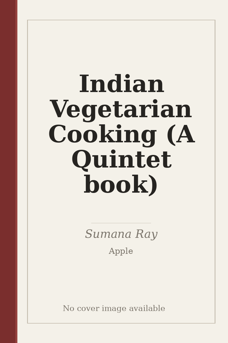 Indian Vegetarian Cooking (A Quintet book) - no cover image available