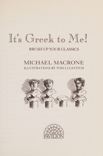 ITS GREEK TO ME