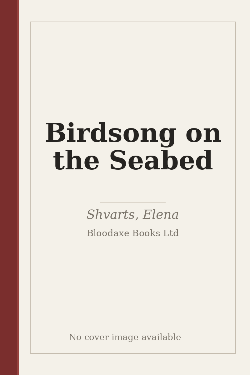Birdsong on the Seabed - no cover image available