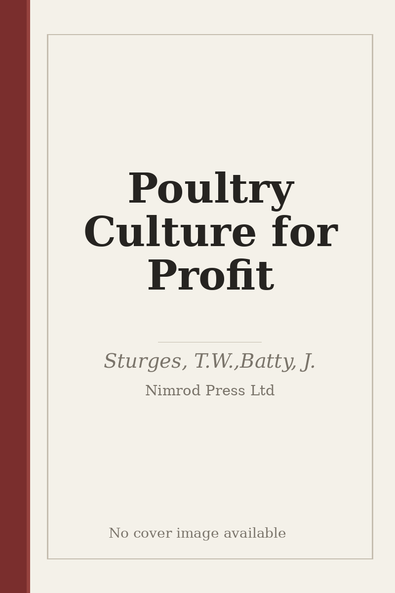 Poultry Culture for Profit - no cover image available