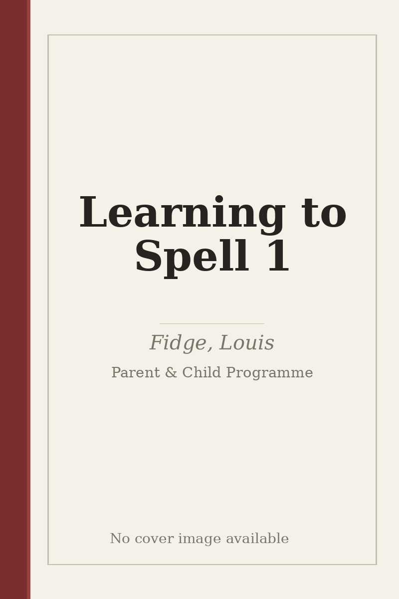 Learning to Spell 1 - no cover image available