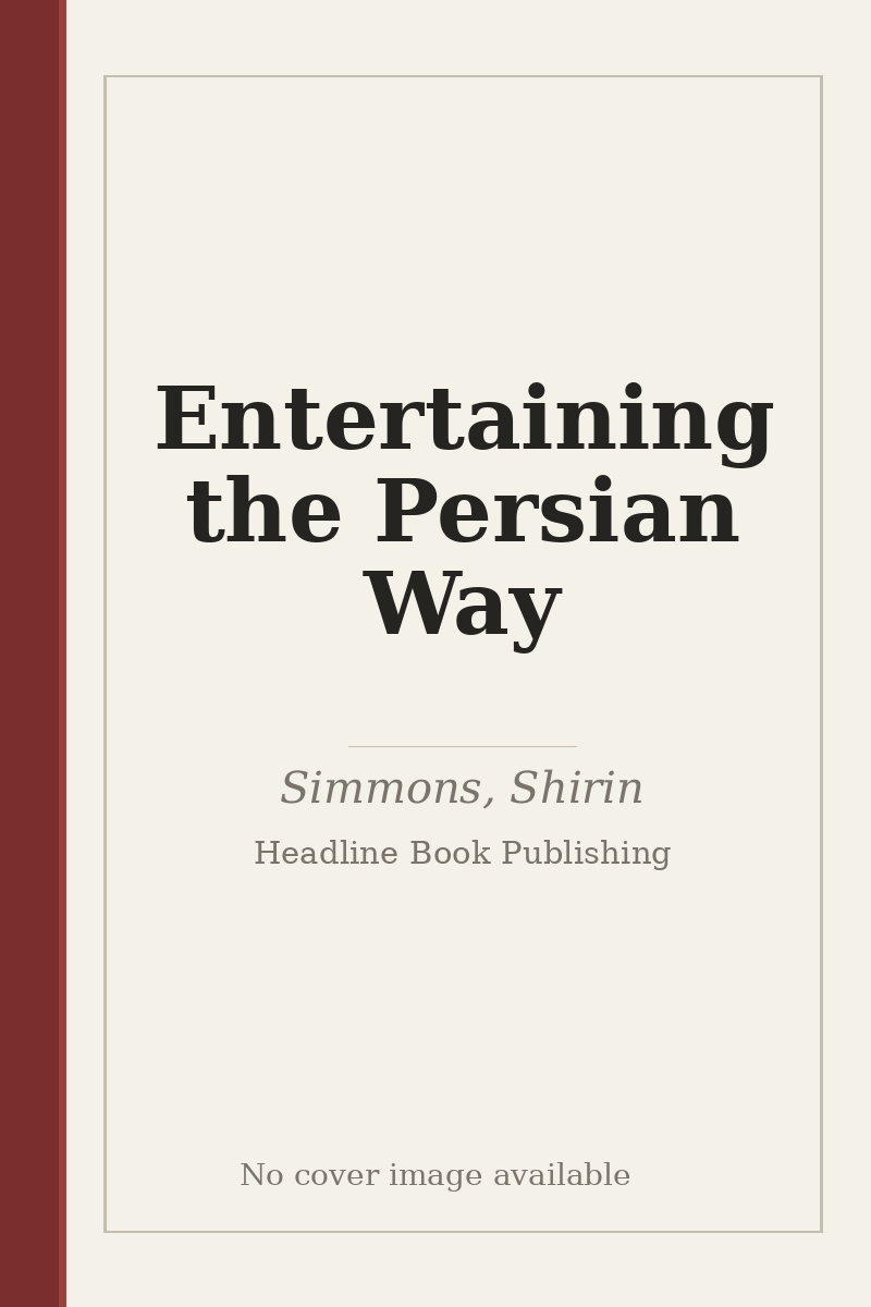 Entertaining the Persian Way - no cover image available
