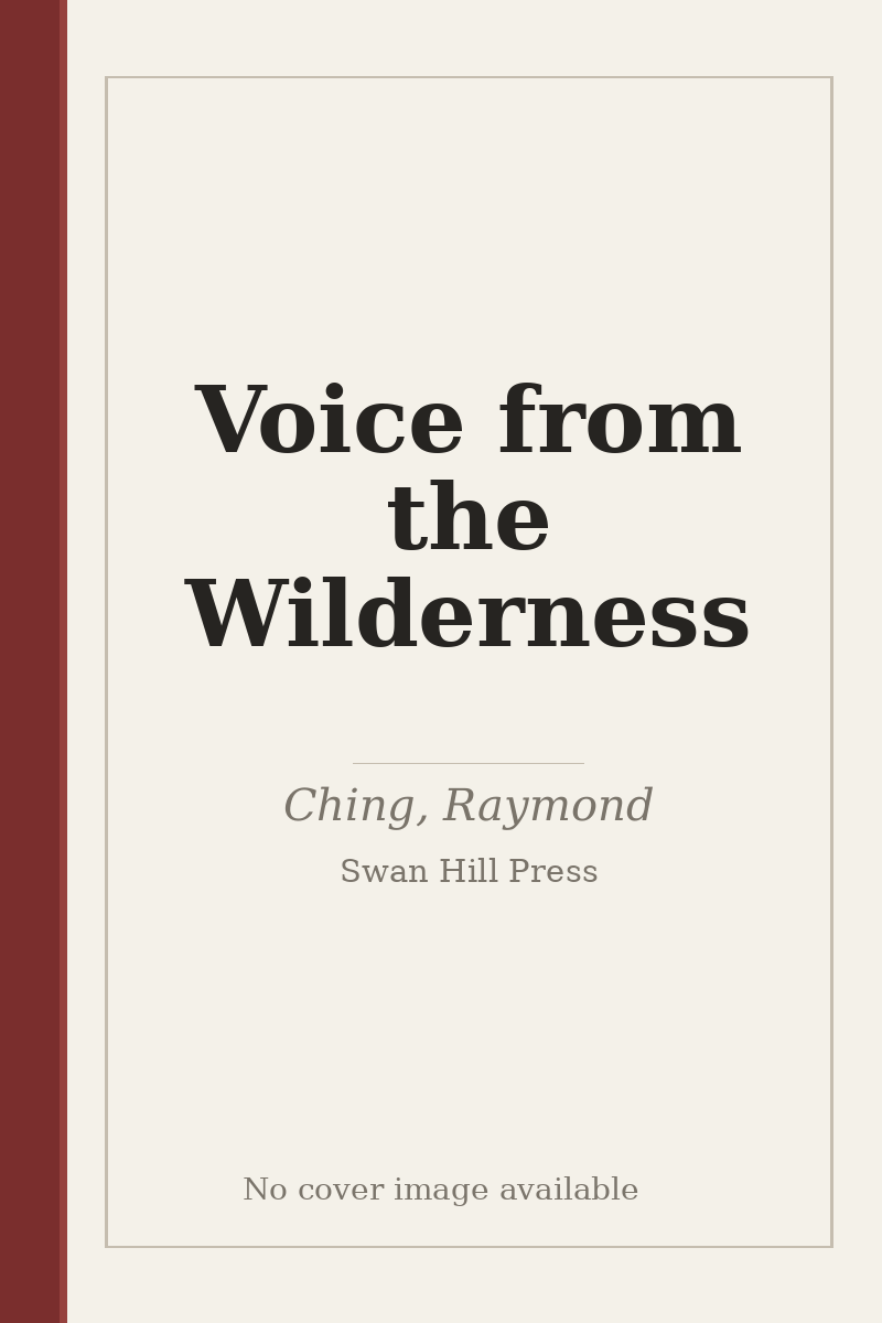 Voice from the Wilderness - no cover image available