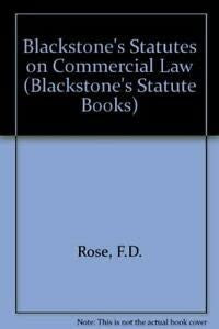 Blackstone's Statutes on Commercial Law (Blackstone's Statute Books)