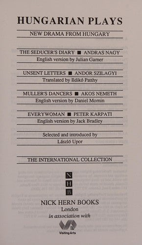 Hungarian Plays (INTERNATIONAL COLLECTION)