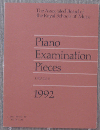 Piano Examination Pieces Grade 5 1992