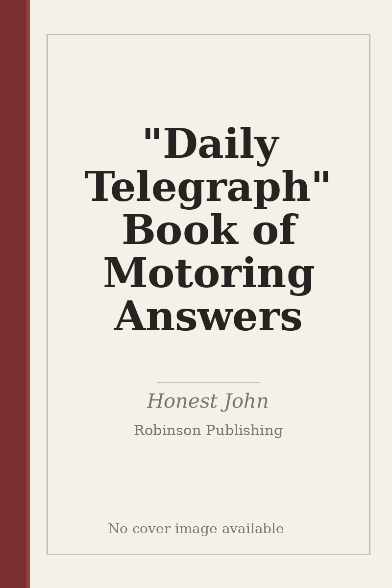 "Daily Telegraph" Book of Motoring Answers - no cover image available