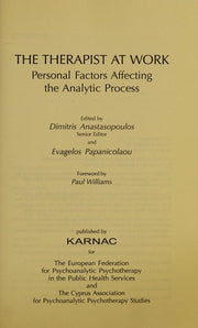 The Therapist at Work: Personal Factors Affecting the Analytic Process (The EFPP Monograph Series)