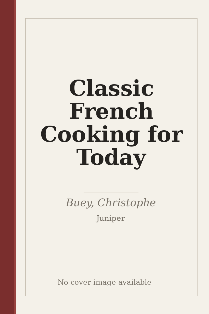 Classic French Cooking for Today - no cover image available