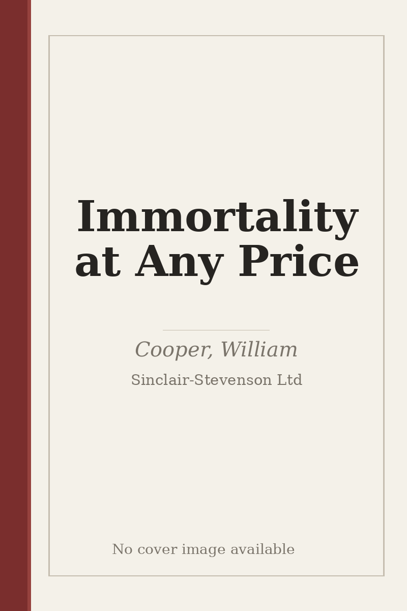 Immortality at Any Price - no cover image available