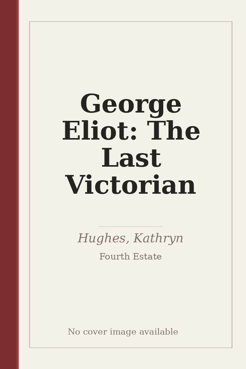 George Eliot: The Last Victorian - no cover image available