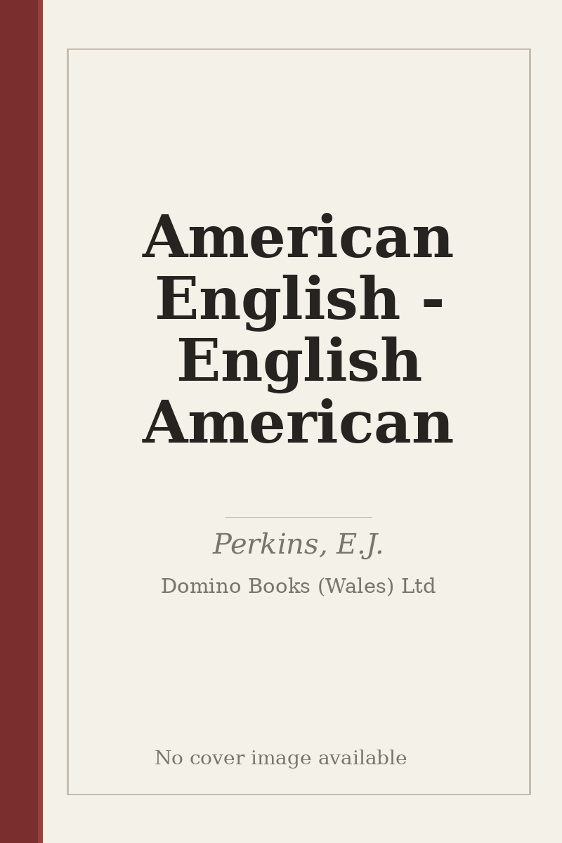 American English - English American - no cover image available