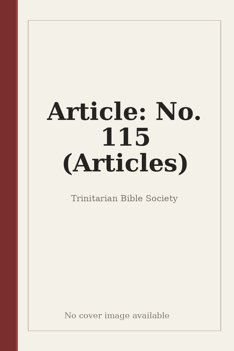 Article: No. 115 (Articles) - no cover image available