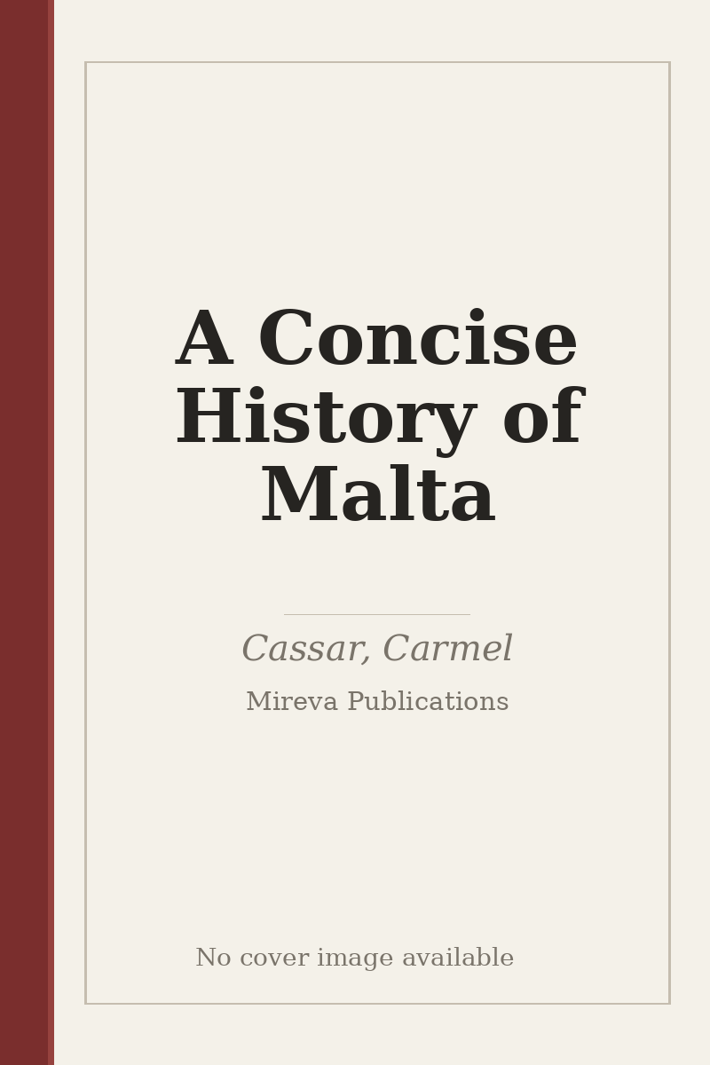 A Concise History of Malta - no cover image available